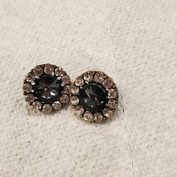 Vintage Rhinestone Big Stud Earring 🌴 - Picture 3 of 9